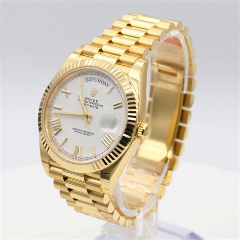 gold men's rolex day date|rolex day date gold 40mm.